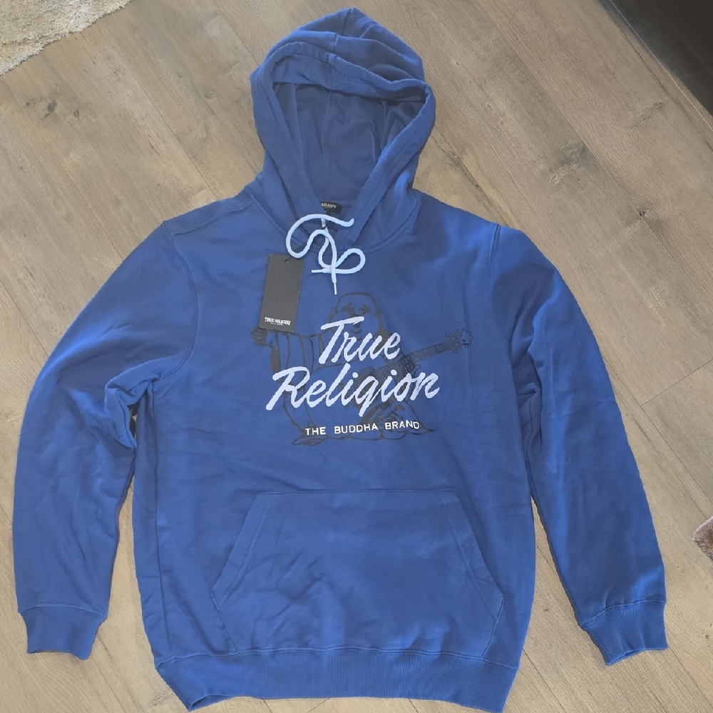 True Religion Royal Blue Hoodie Sweatshirt for Men